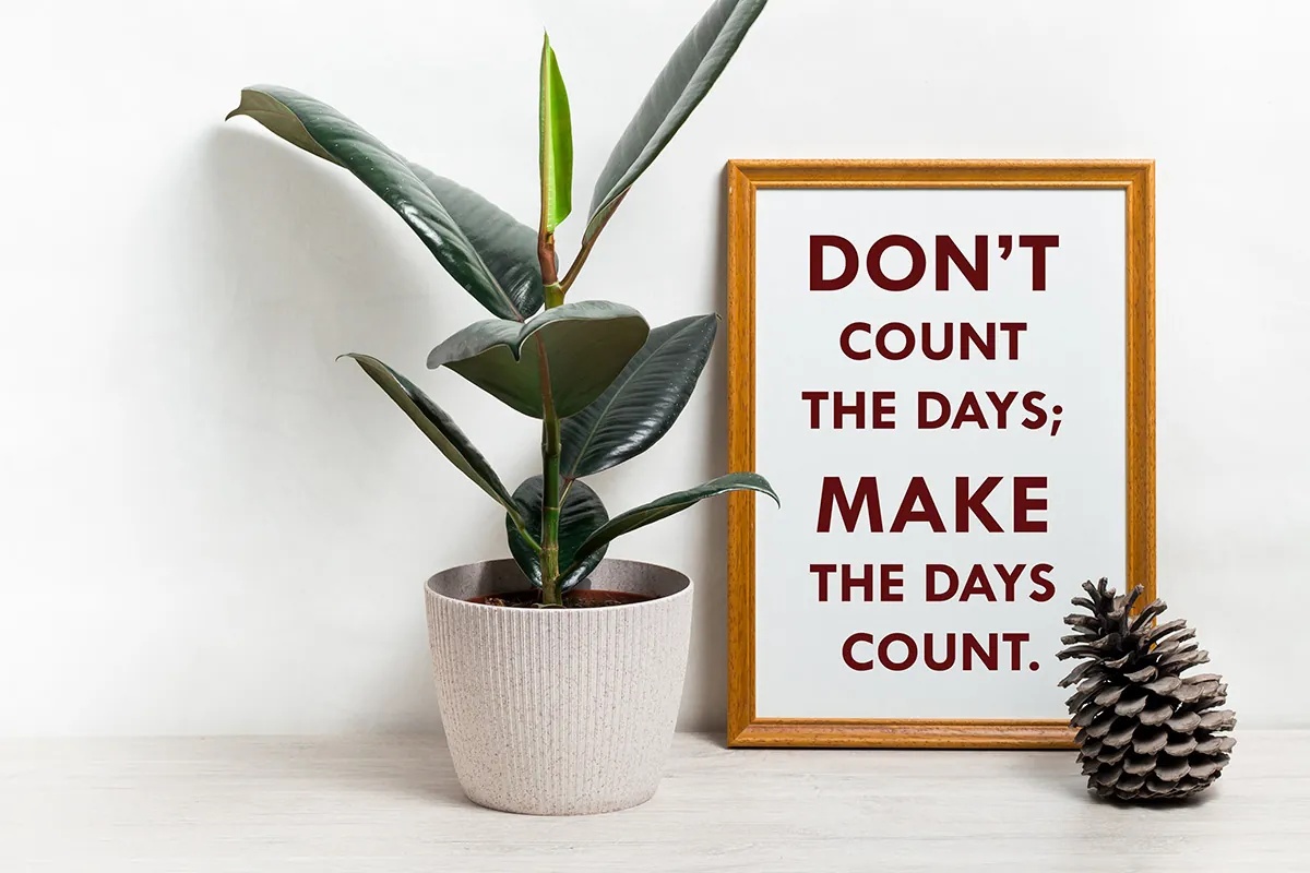 Цитаты на английском. Don't count the days; make the days count