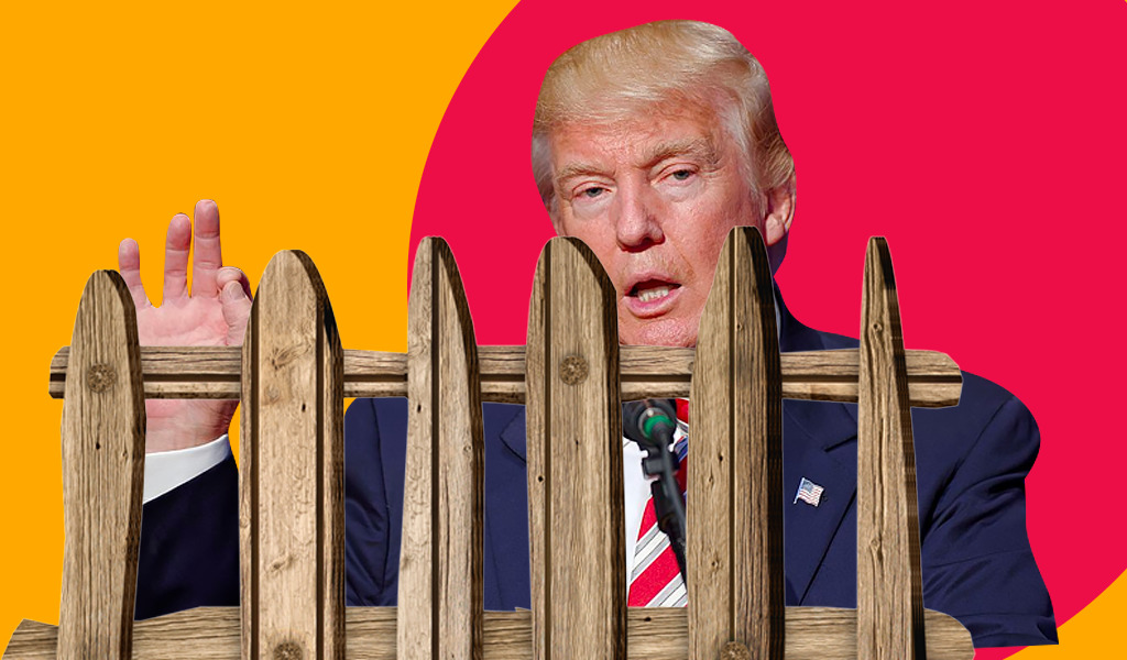 Трамп показал макет стены на границе с Мексикой. В соцсетях придумали, как ее перелезть