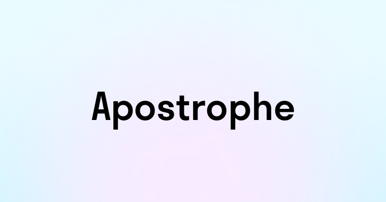 Apostrophe