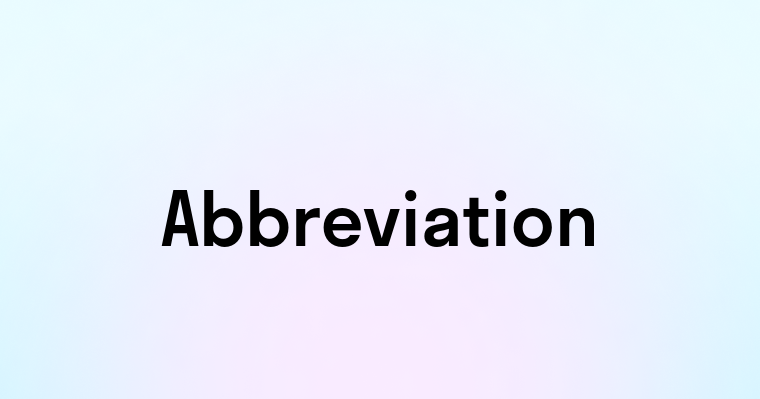 Abbreviation