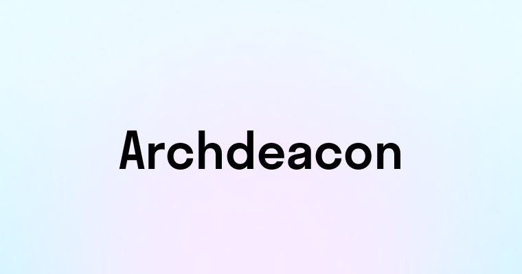 Archdeacon