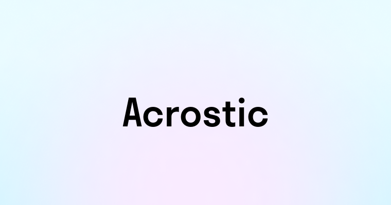 Acrostic