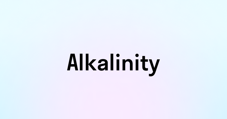 Alkalinity