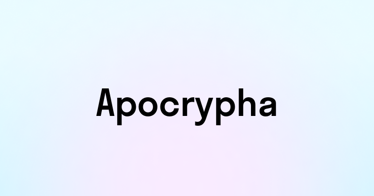 Apocrypha