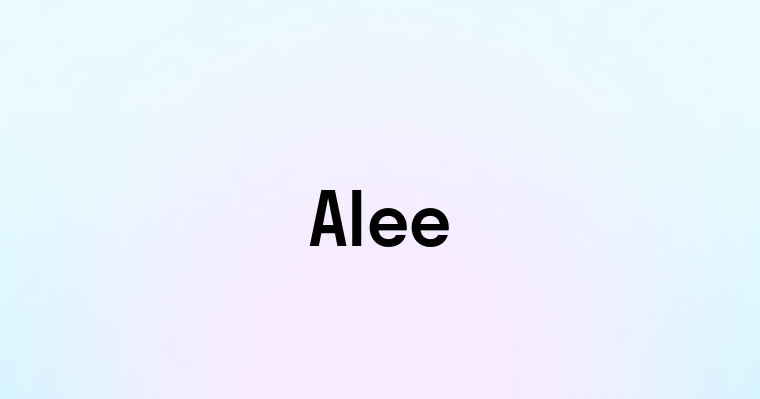 Alee