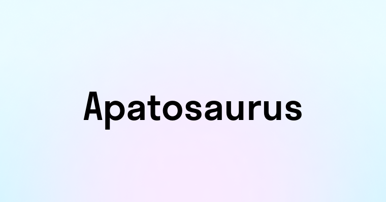 Apatosaurus