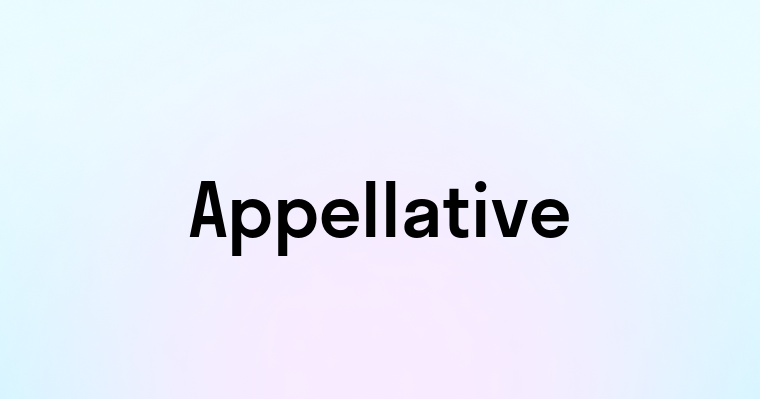 Appellative