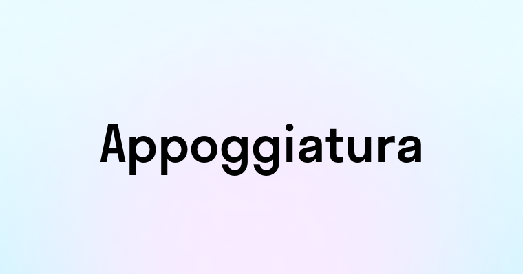 Appoggiatura