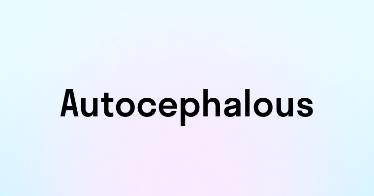 Autocephalous