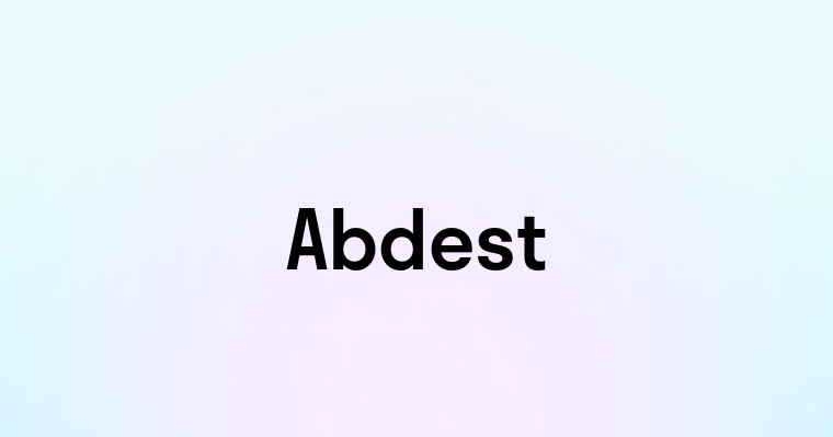 Abdest