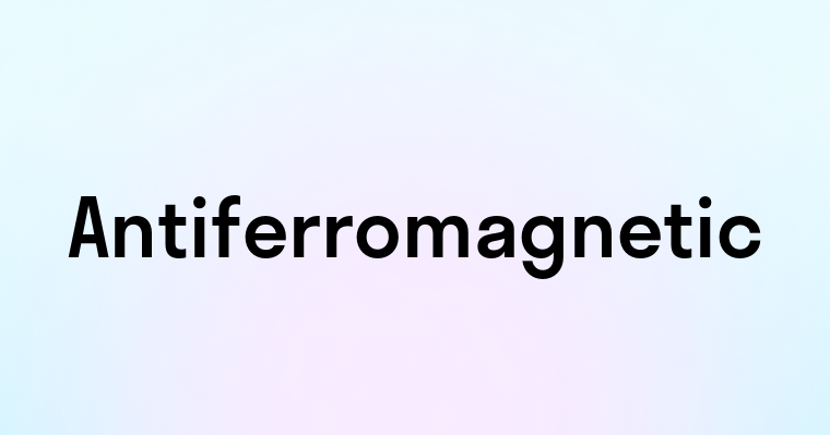 Antiferromagnetic