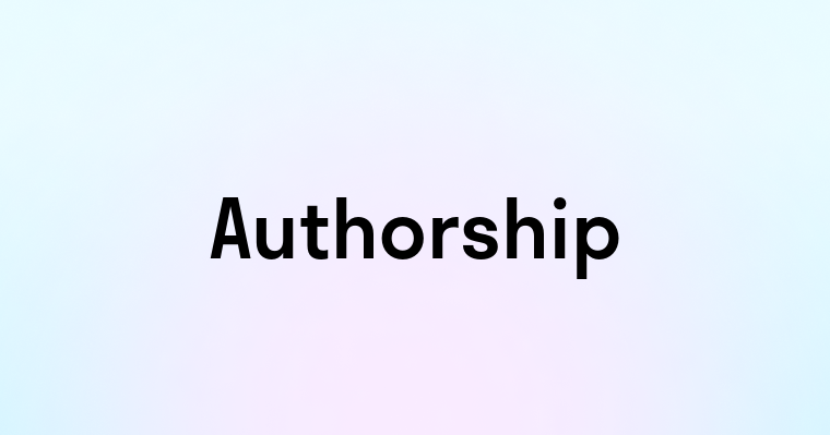 Authorship