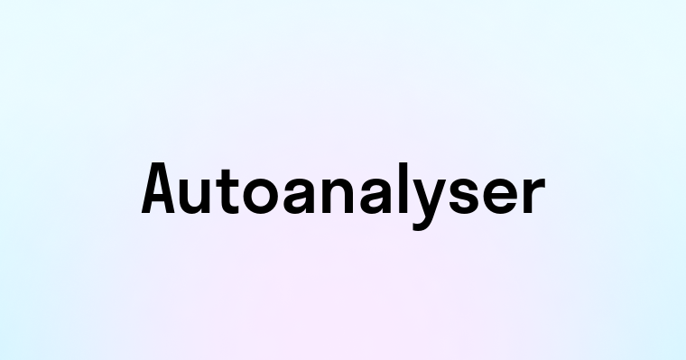 Autoanalyser