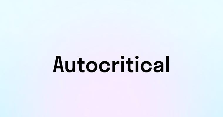 Autocritical