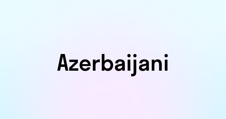 Azerbaijani