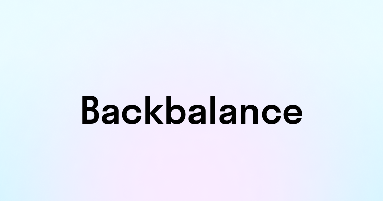 Backbalance