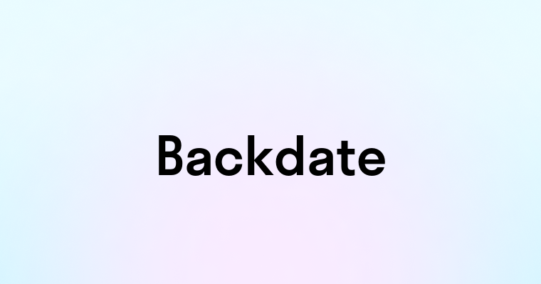 Backdate