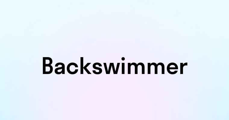 Backswimmer