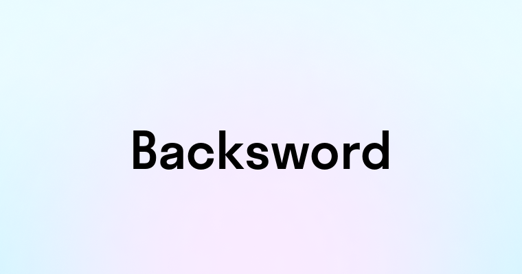 Backsword