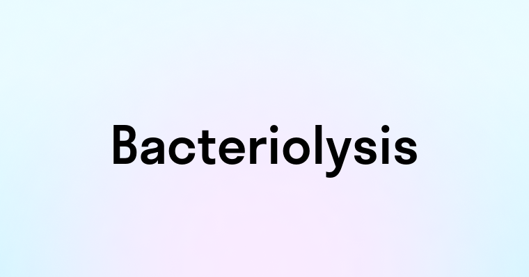 Bacteriolysis