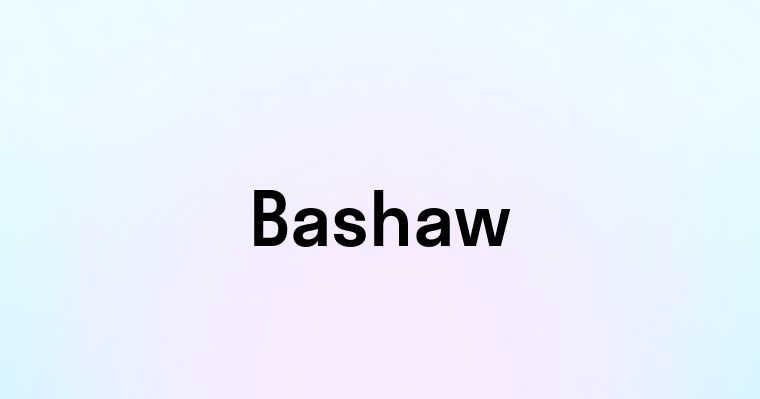 Bashaw