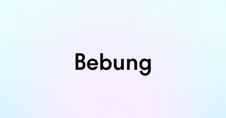 Bebung