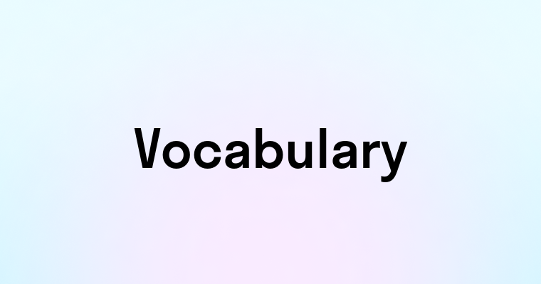 Vocabulary