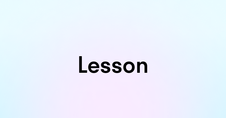 Lesson