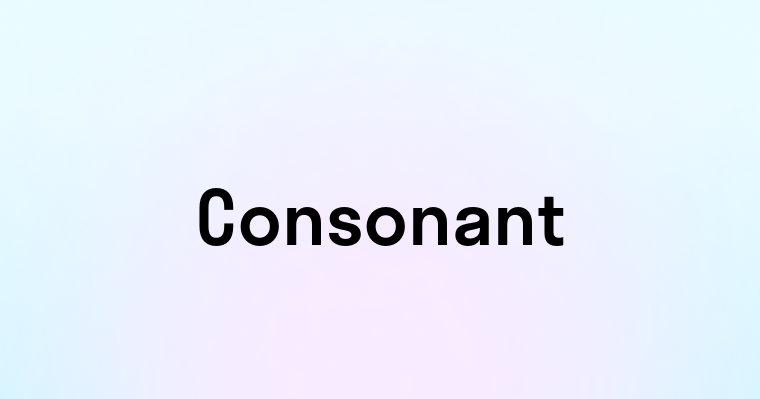 Consonant