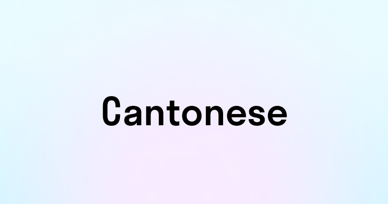 Cantonese