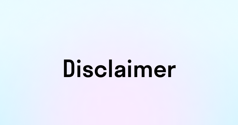 Disclaimer