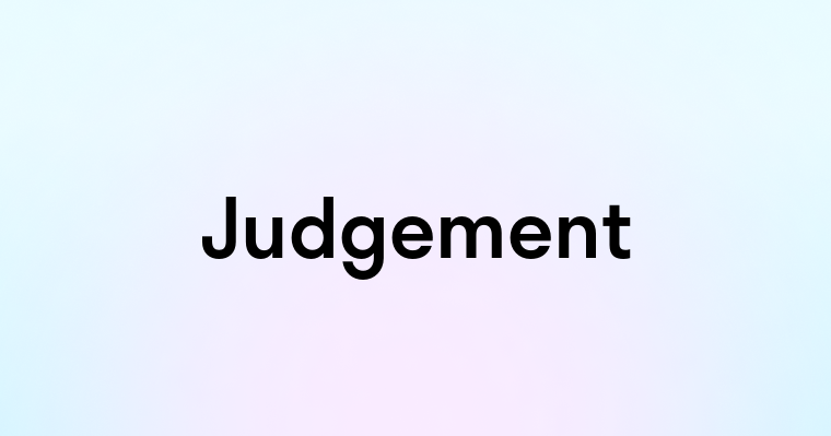 Judgement