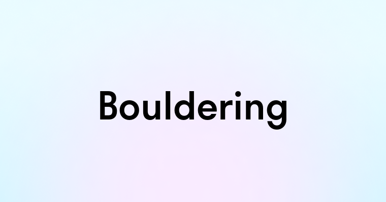 Bouldering