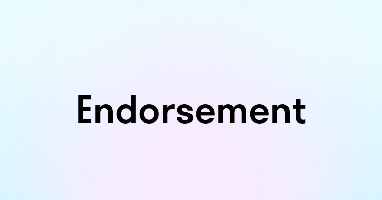 Endorsement