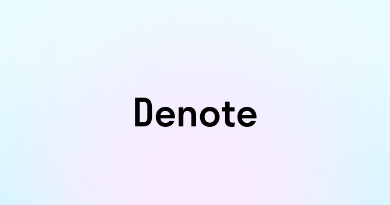 Denote