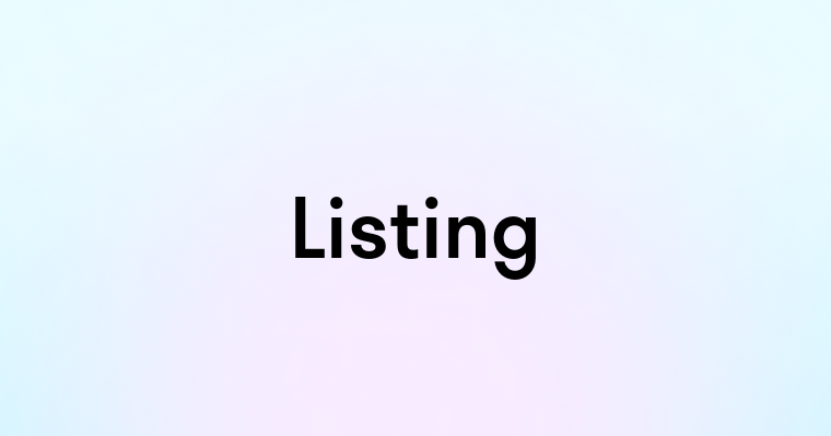 Listing