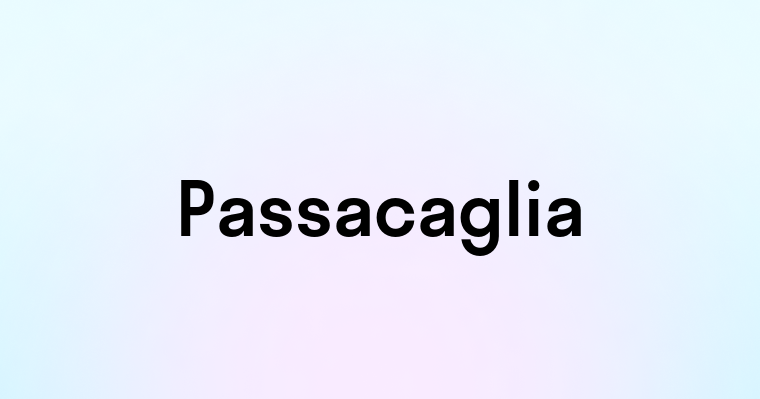 Passacaglia