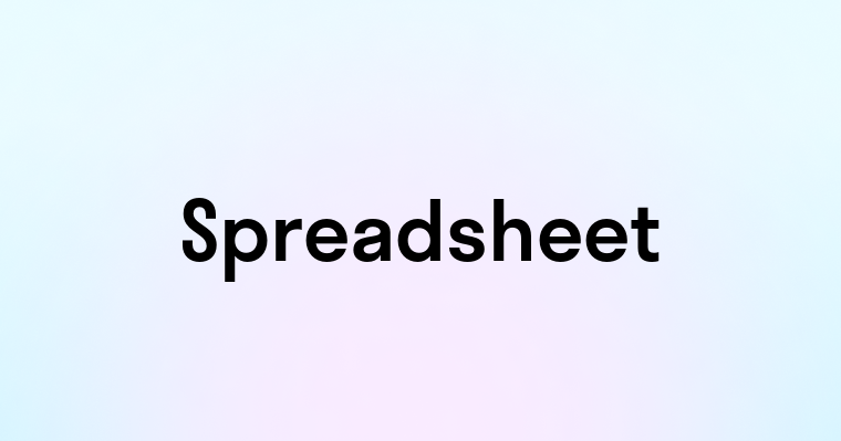 Spreadsheet