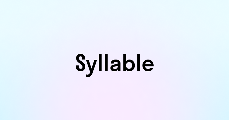 Syllable