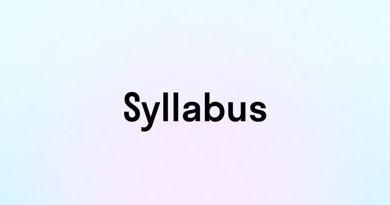 Syllabus