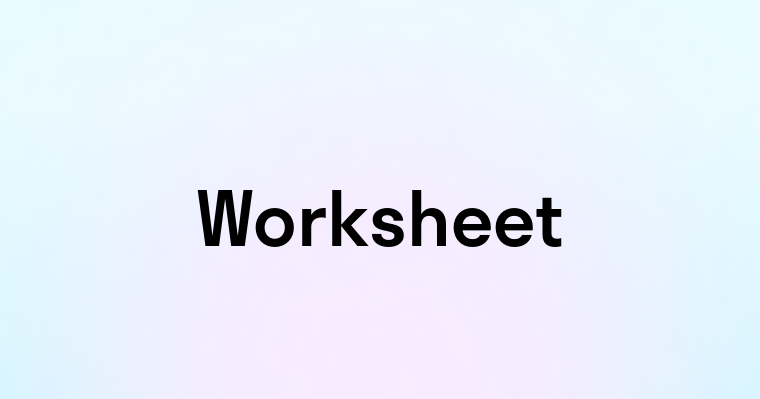 Worksheet