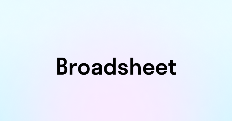 Broadsheet