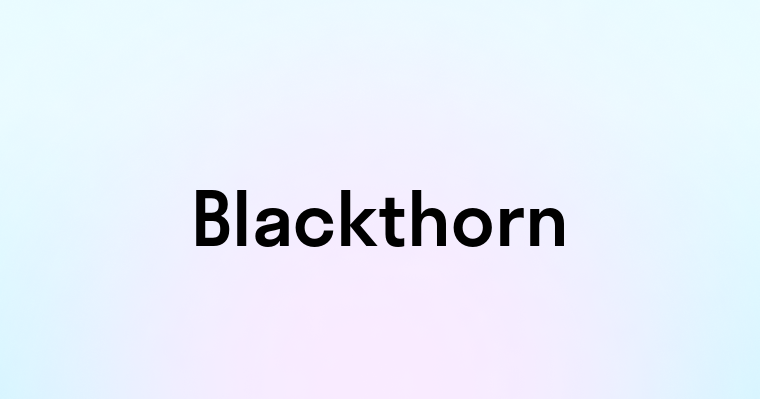 Blackthorn