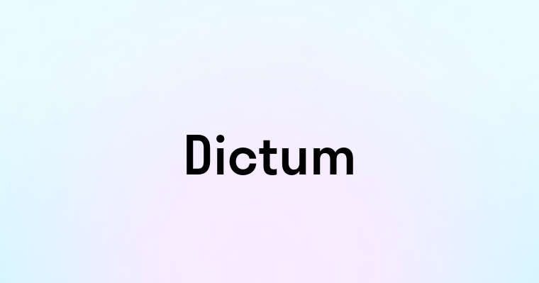 Dictum