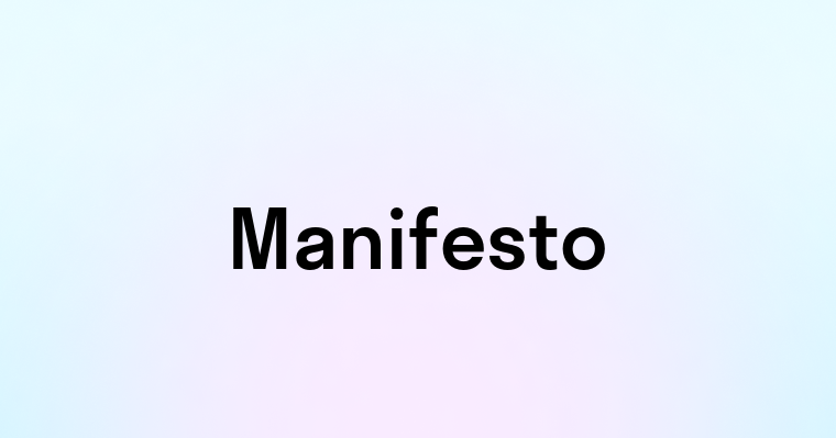 Manifesto