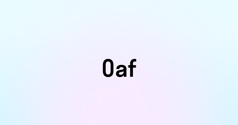 Oaf