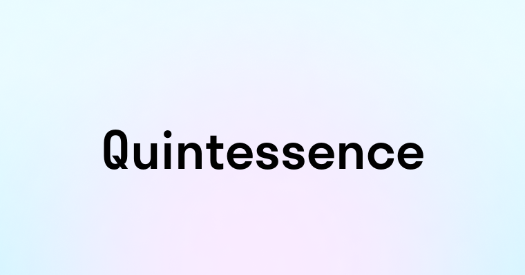 Quintessence