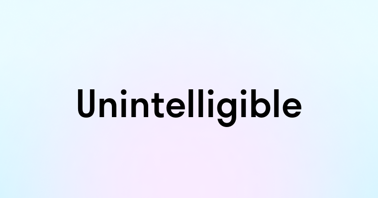 Unintelligible