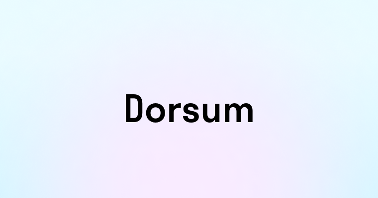 Dorsum