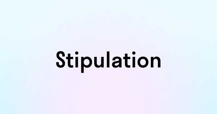 Stipulation